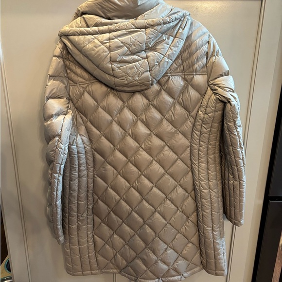Michael Kors Quilted down Hooded long Jacket - Gray XL - Picture 4 of 6